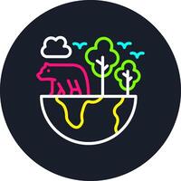 Ecology Line Multi Color Design vector