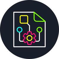 Project plan Line Multi Color Design vector