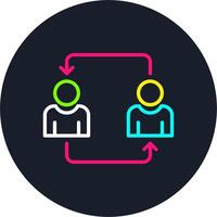 Engagement Line Multi Color Design vector