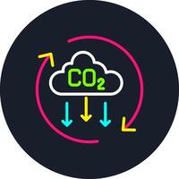 Co2 Line Multi Color Design vector
