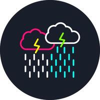 Heavy Rain Line Multi Color Design vector