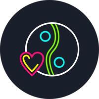 Yin yang Line Multi Color Design vector