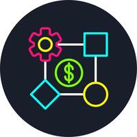 Business Model Line Multi Color Design vector