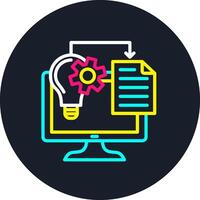 Implementation Line Multi Color Design vector