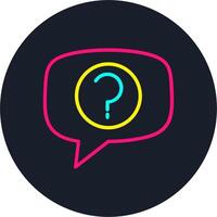 Question Line Multi Color Design vector