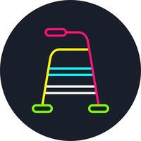 Walker Line Multi Color Design vector