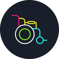 Wheelchair Line Multi Color Design vector