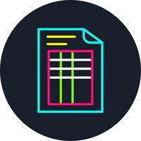 Data Line Multi Color Design vector