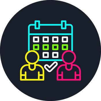 Coordination Line Multi Color Design vector