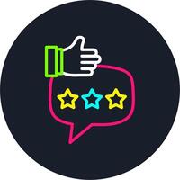 Review Line Multi Color Design vector