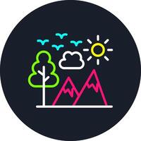Adventure Line Multi Color Design vector