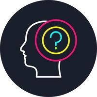Question Line Multi Color Design vector