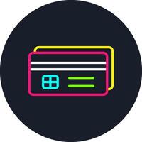 Credit Card Line Multi Color Design vector