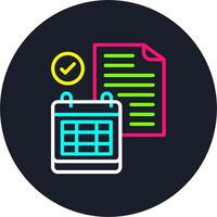 Scheduling Line Multi Color Design vector