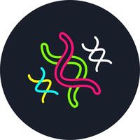 Dna strand Line Multi Color Design vector