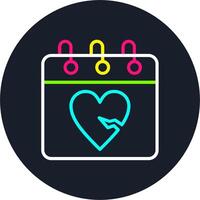 Heartbreak Line Multi Color Design vector