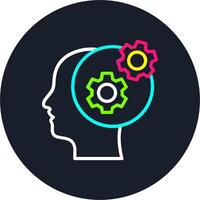 Thinking Line Multi Color Design vector