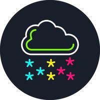 Snowfall Line Multi Color Design vector
