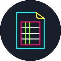 Excel Line Multi Color Design vector