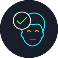 Authentication Line Multi Color Design vector