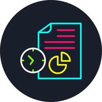Data analysis Line Multi Color Design vector