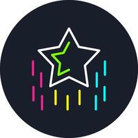 Star Line Multi Color Design vector