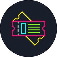 Ticket Line Multi Color Design vector