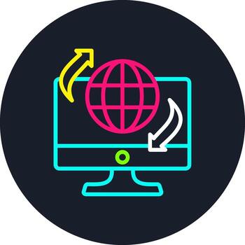 Remote Access Line Multi Color Design vector