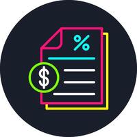 Tax Line Multi Color Design vector