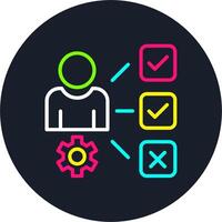 Decision marker Line Multi Color Design vector