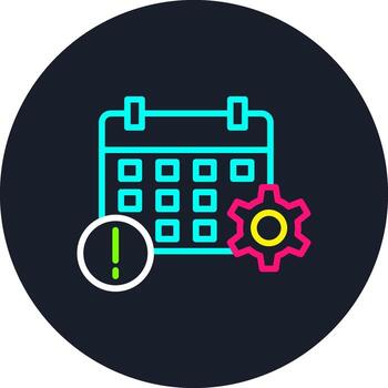 Event Information Line Multi Color Design vector