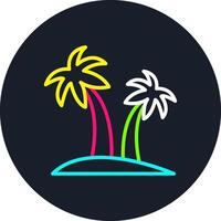 Palm Tree Line Multi Color Design vector