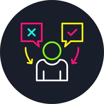 Select Line Multi Color Design vector