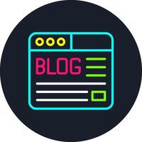 Blog Line Multi Color Design vector