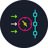 TimeGlyph Two Color Line Multi Color Design vector