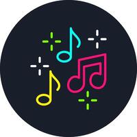 Music Line Multi Color Design vector