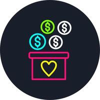 Crowdfunding Line Multi Color Design vector