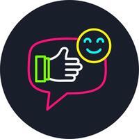Positive Comment Line Multi Color Design vector