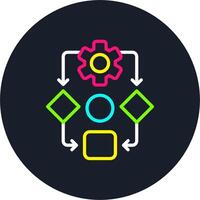 Predictive modeling Line Multi Color Design vector