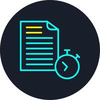 Timer Line Multi Color Design vector