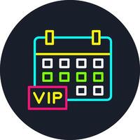 Vip Event Line Multi Color Design vector