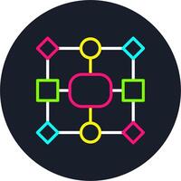 Data model Line Multi Color Design vector