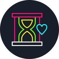 Hourglass Line Multi Color Design vector