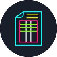 Table Line Multi Color Design vector