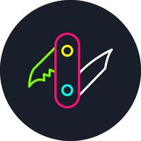 Swiss Army Knife Line Multi Color Design vector