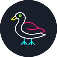 Duck Line Multi Color Design vector