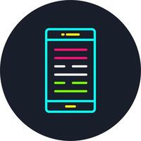 Smart Phone Line Multi Color Design vector