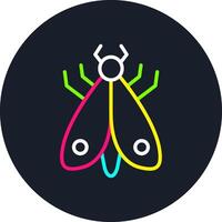 Moth Line Multi Color Design vector
