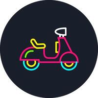 Vespa Line Multi Color Design vector