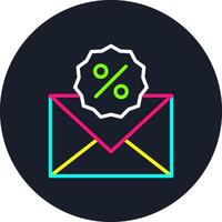Email Line Multi Color Design vector